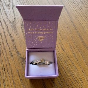 Melinda Maria Gray Licorice Enamel Ring Set